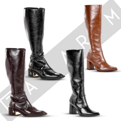 Bota Feminina Ramarim Elegance Casual Confortável Cano Longo Com Zíper