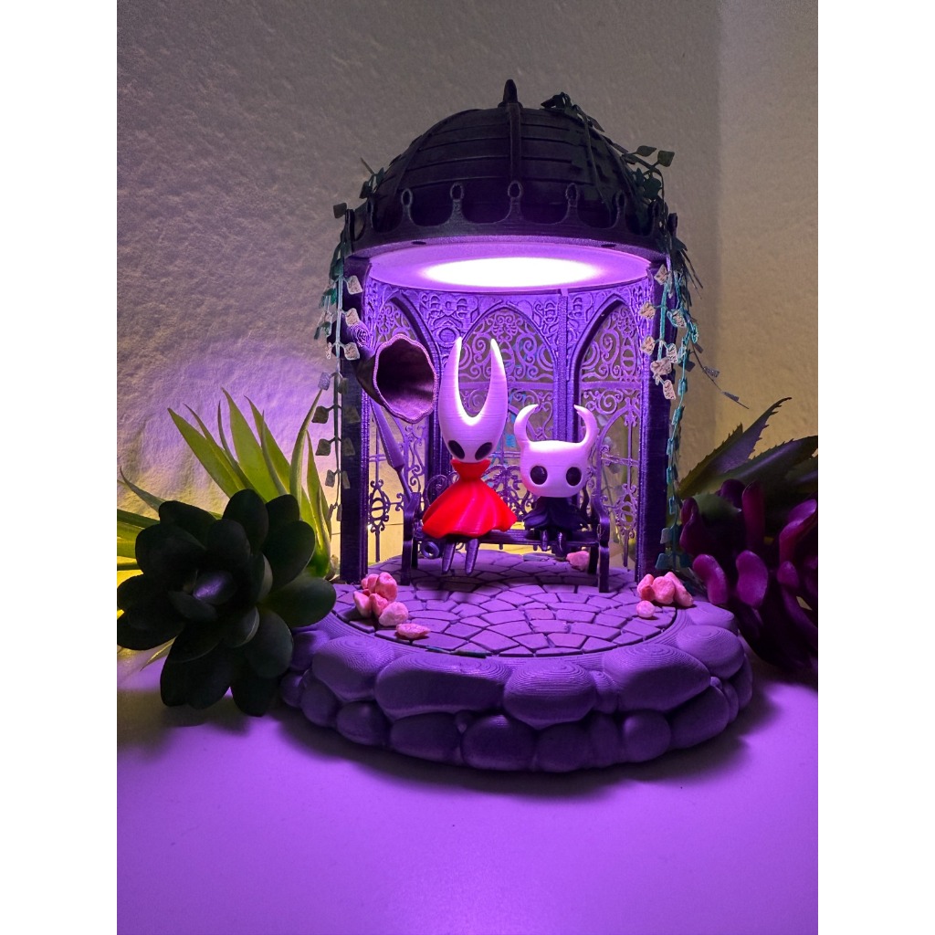 Hollow Knight diorama luminária.