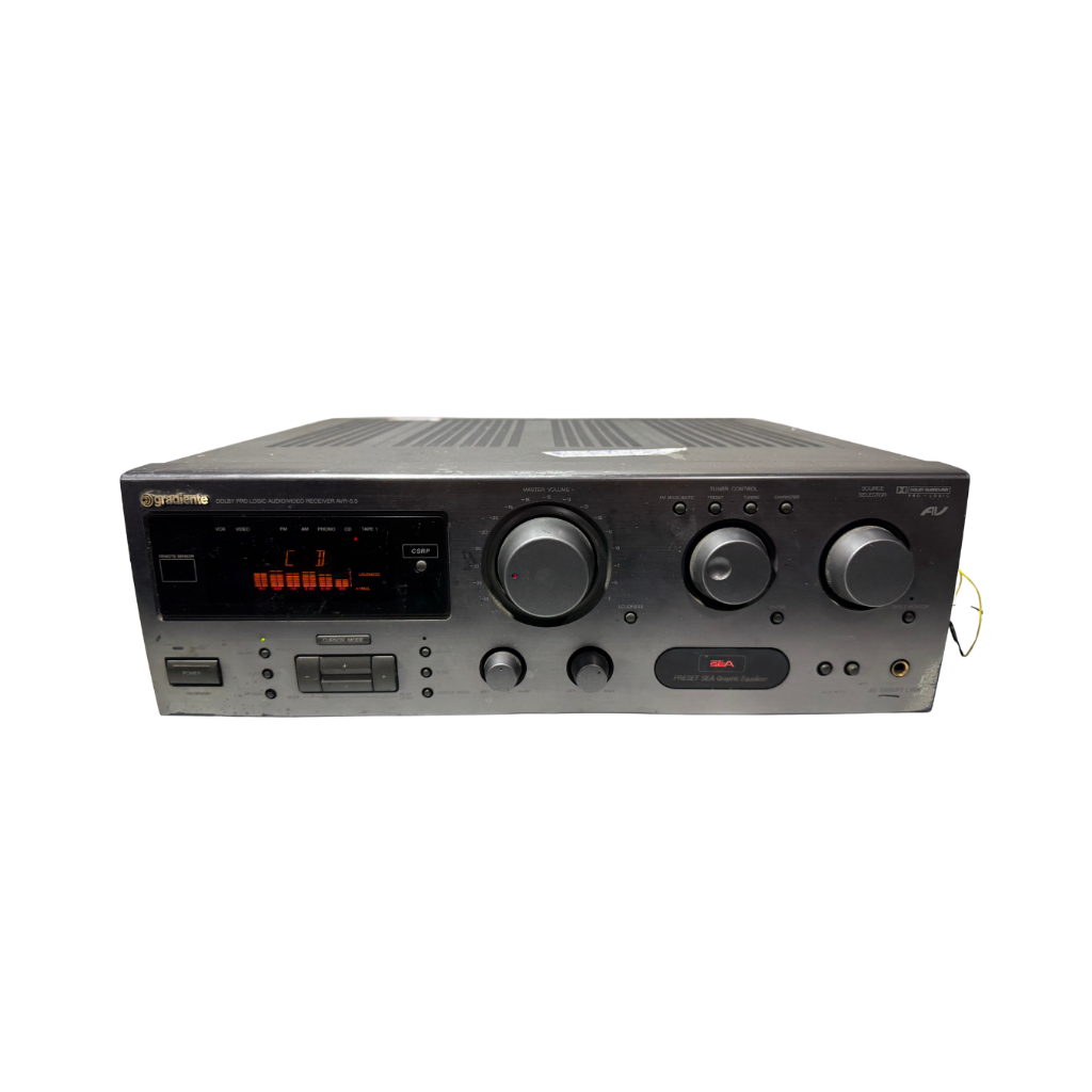 Receiver Gradiente AVR 5.0 Dolby Pro Logic Home Theater Hi-Fi Vintage FM Phono Bluetooth