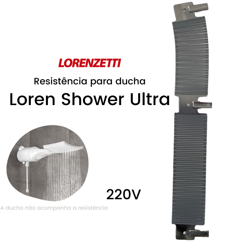 Resistência Chuveiro Lorenzetti Ducha Loren Shower Ultra Multitemp Eletrônico 220V 7500W Original