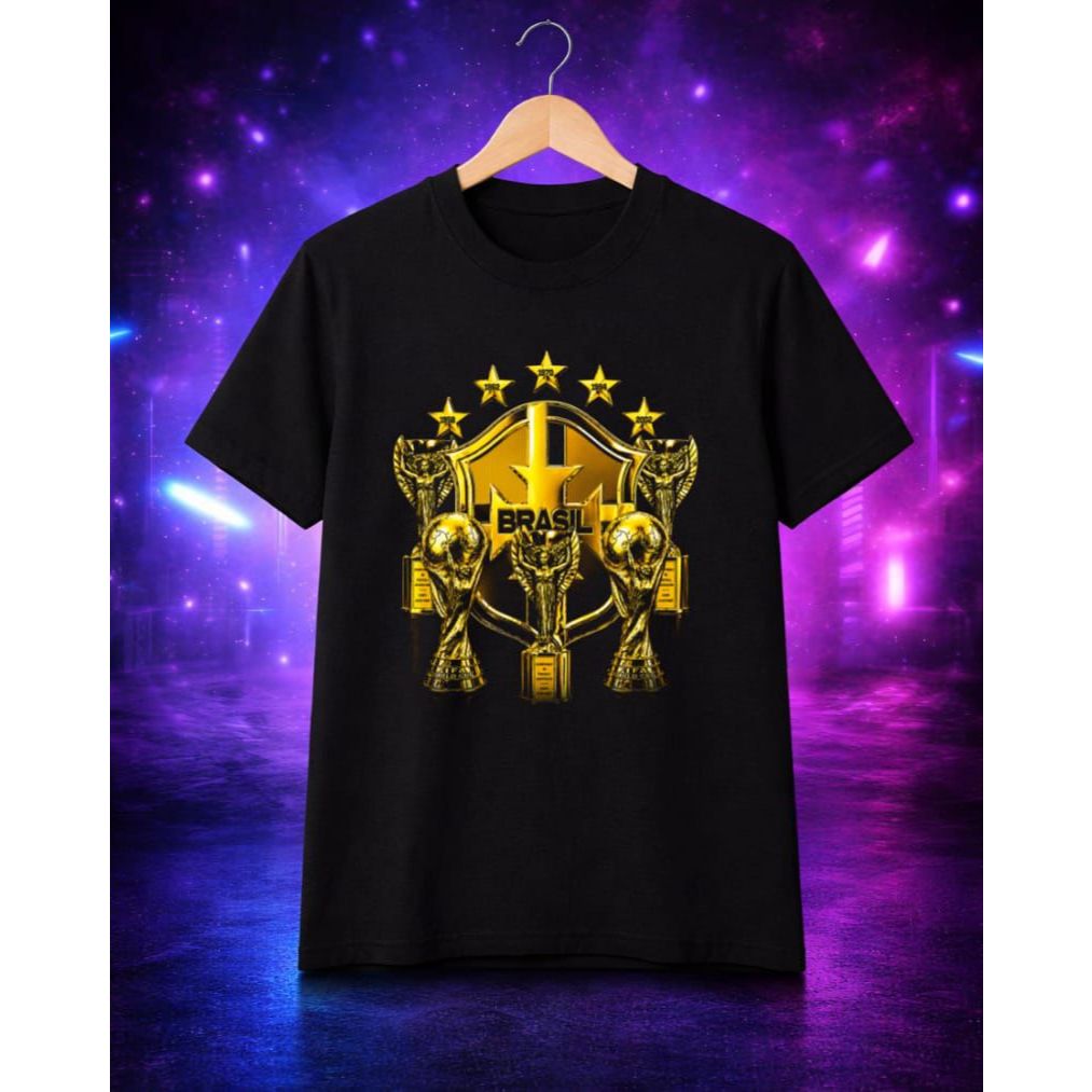 CAMISETA BLUSA COSTAS BRASIL COPA TÍTULOS, NINGUÉM É PENTA, CAMISA ESTILOSA FEMININA BRAZILIAN CORE, PAÍS DO FUTEBOL