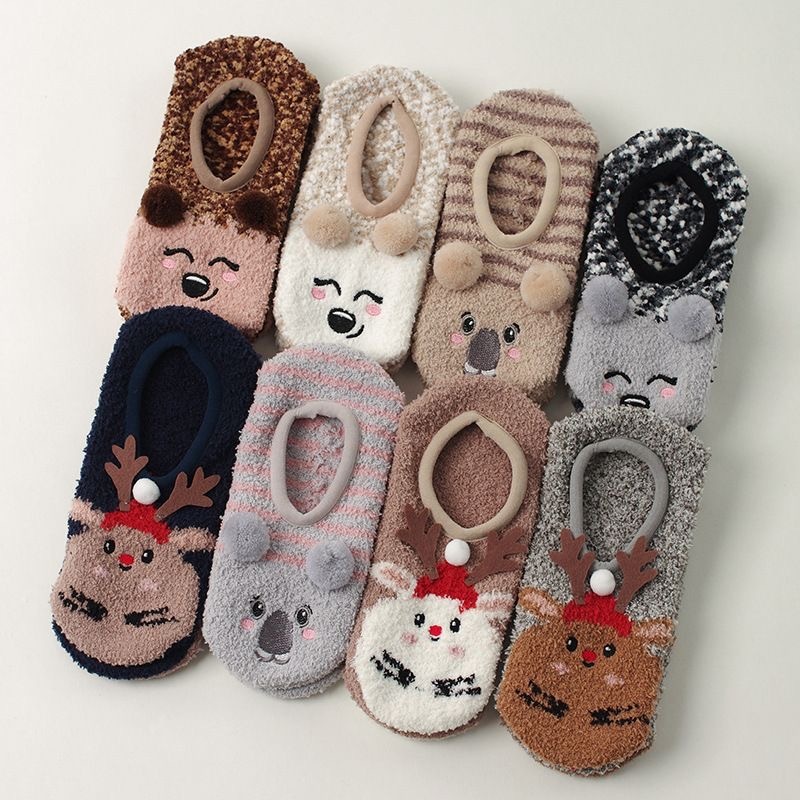 Kit 3/5/10 pares/Meia Cano Curto De Soft De Loga Lã estatica Quentinha Conforto Pantufa Feminina Masculina