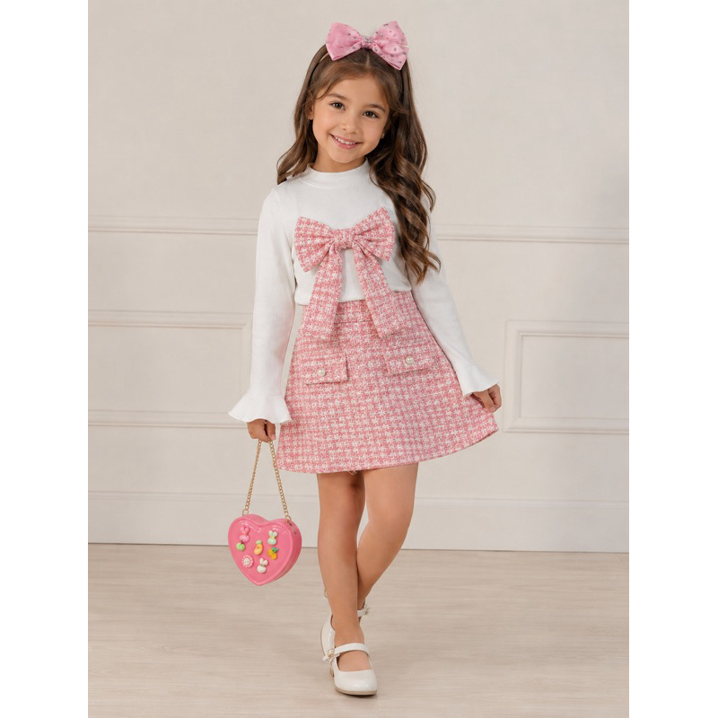 Conjunto infantil Sofia luxo laço