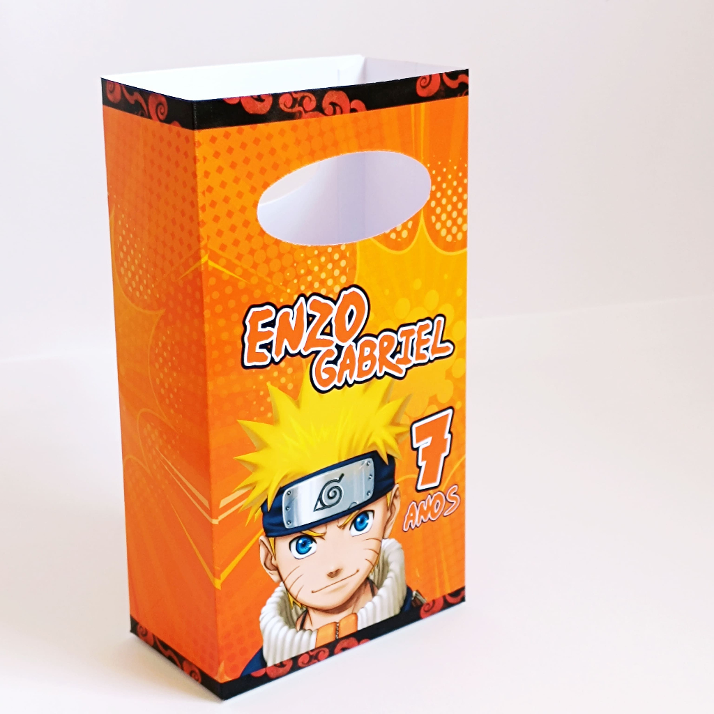 Sacolinha Personalizada Naruto/ sacolinha surpresa/ lembrancinha naruto/ PEGUE E MONTE