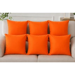 Kit 6 Capas de Almofadas 40×40 Oxford Liso Decorativa Sala Sofá
