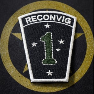 RECONVIG CMP com velcro Patch Bordado  1º BTL Infantaria Tático