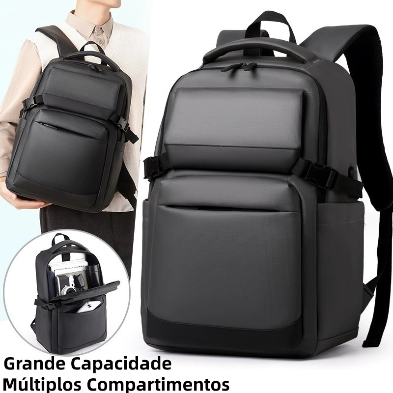 Mochila Executiva Resistente à Água para Notebook 15,6" com Porta USB Costado Respirável Grande Capacidade