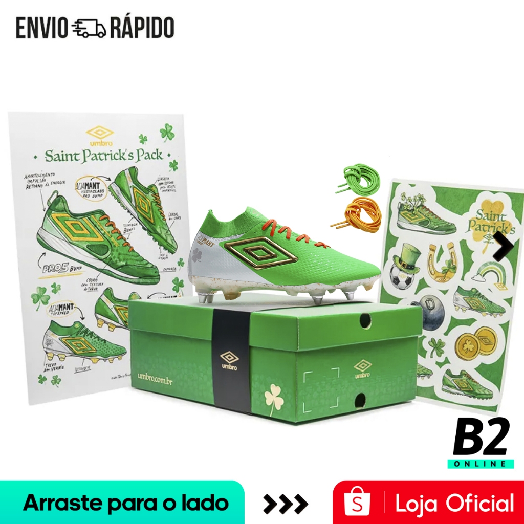 Chuteira Campo Umbro Adamant Top Speed Pro Sg Stp Original com Nota Fiscal e Garantia