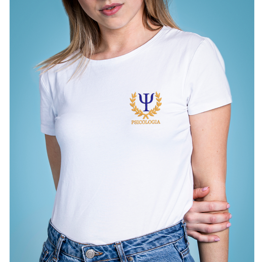 Camiseta Brasão PSICOLOGIA Faculdade Curso 100% Algodão Unissex Estampada Tecido de Qualidade