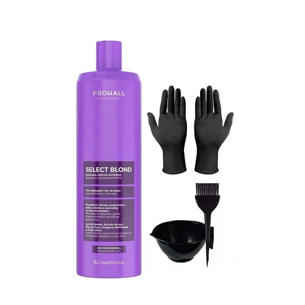 Prohall Blonde Select One 1 Litro Sem Formol + Kit Aplicaçao.NF