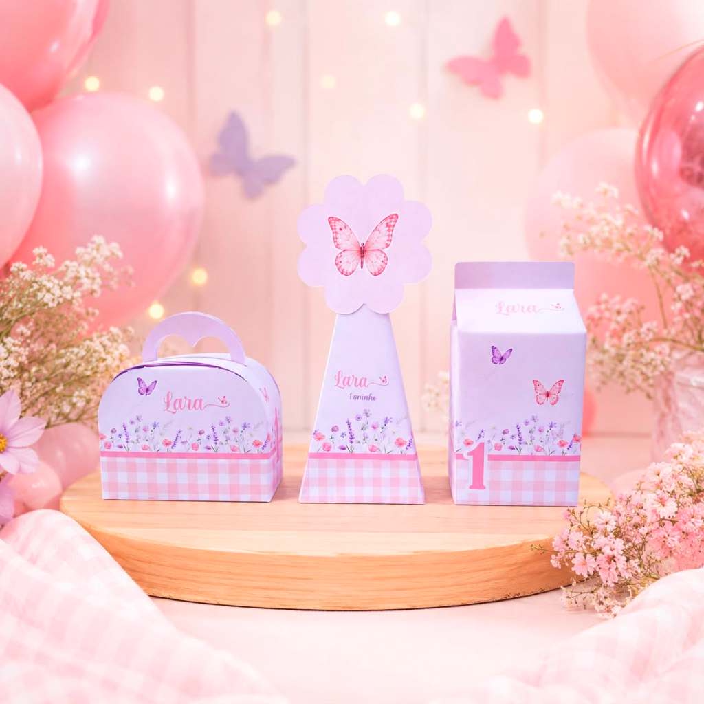Kit Caixas/ Festa Jardim das Borboletas / Lembrancinha Personalizada Festa Infantil/ Caixinha Personalizadas Borboletas