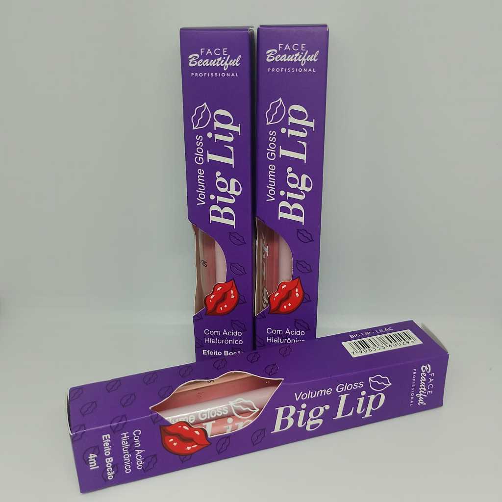 Gloss Labial Lilac Face Beautiful 4ml com Hidratação Profunda e Volume Imediato