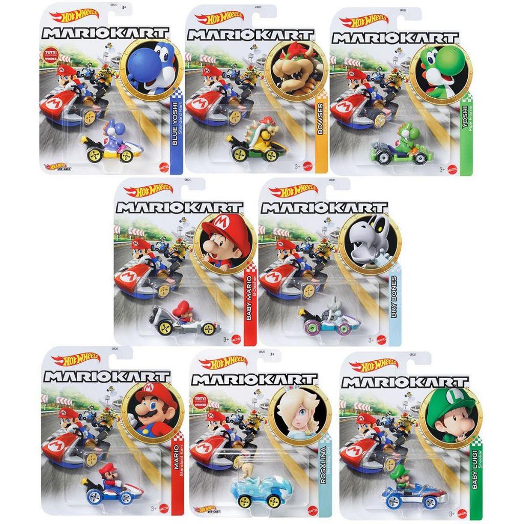 Carrinho Mario Kart Hot Wheels Mattel GBG25 1:64 Miniatura