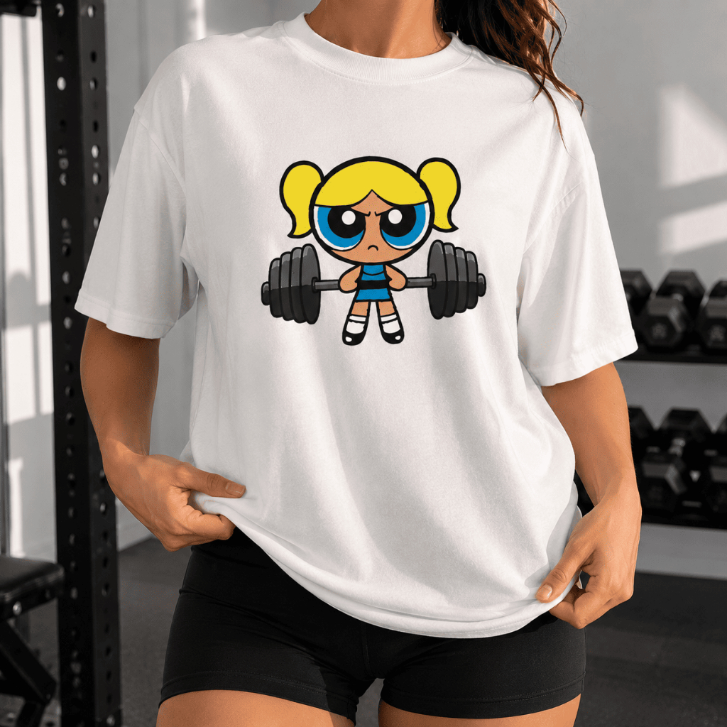 Camiseta Estampada Oversized 100% Algodão Feminina Fitness Academia Treino Premium Gym Confortável