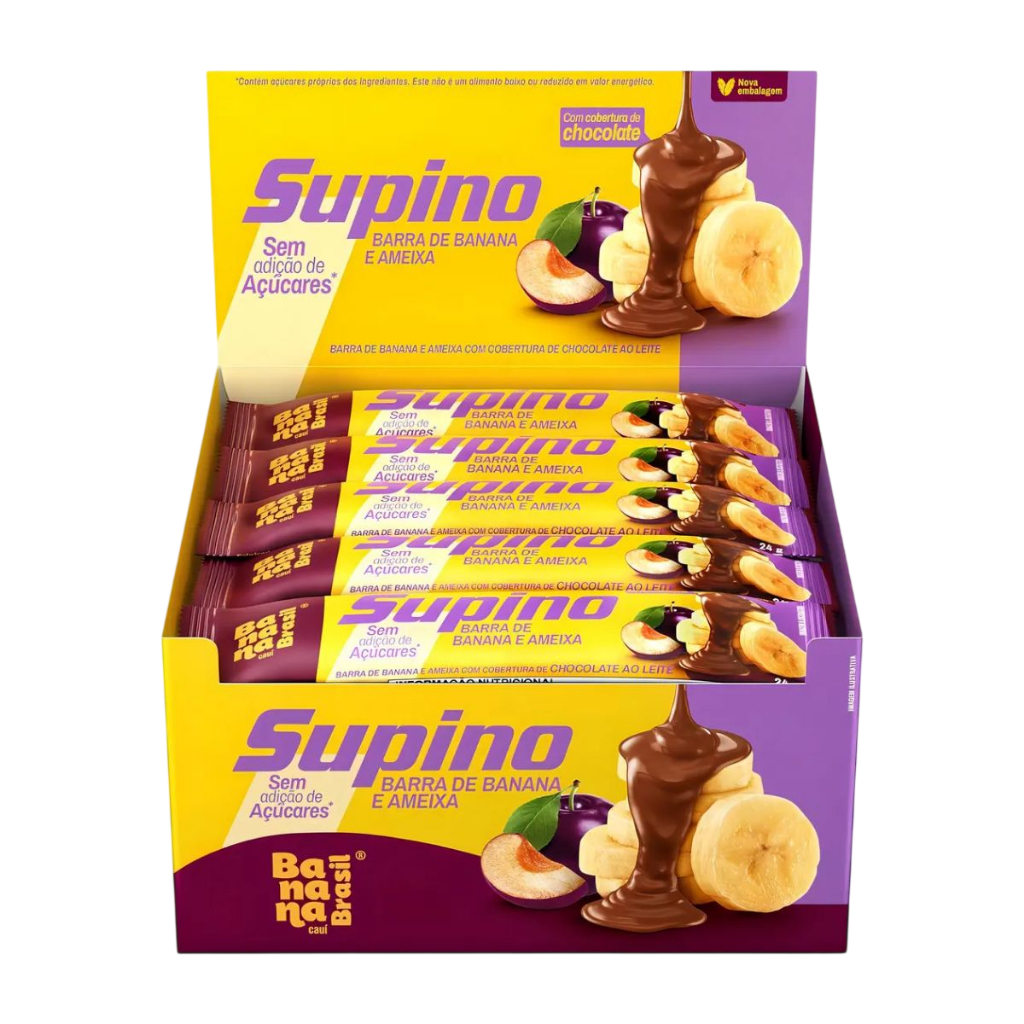 Detalhes do Barra de Frutas Supino Zero Banana Brasil 20un 24g - Sabores