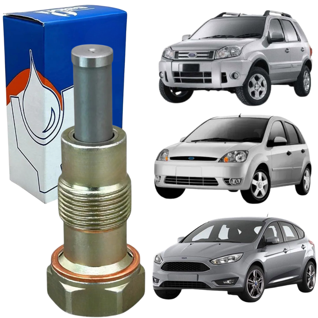 Tensionador de Corrente Indisa Para Ford Fiesta Ka Courier Focus Ecosport Motor Zetec Rocam 1.0 1.6