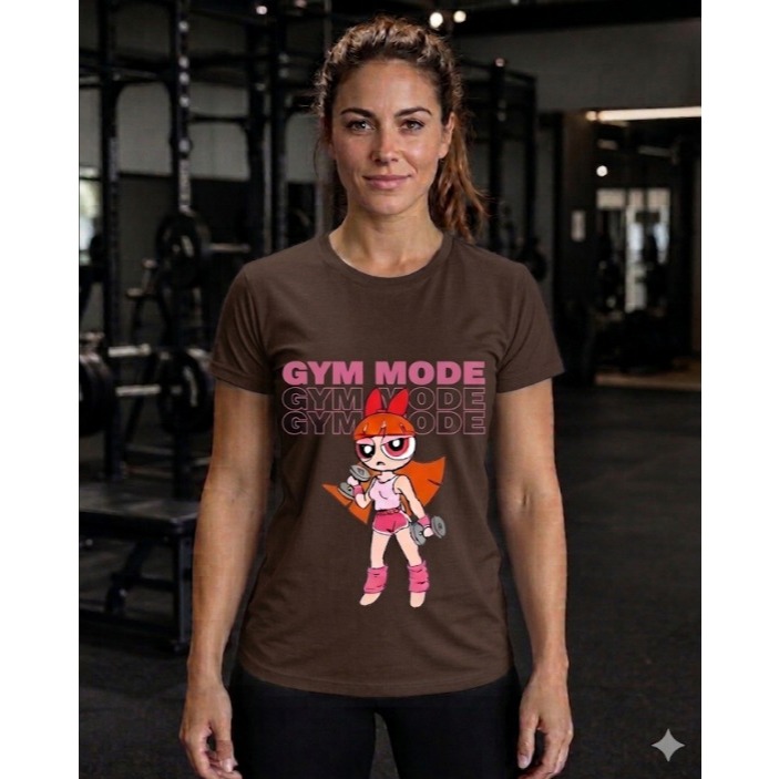 Camiseta Feminina Gym Florzinha Meninas Super Poderosas 100% Algodão Treino Academia