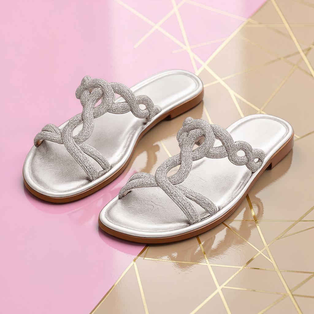 Chinelo Feminino Virginia Rasteira Brilhante e Confortável - Cantinho dos achadinhos