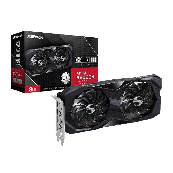 Placa de Vídeo ASRock AMD Radeon RX 7600 Challenger OC 8GB GDDR6 128 Bits - 9