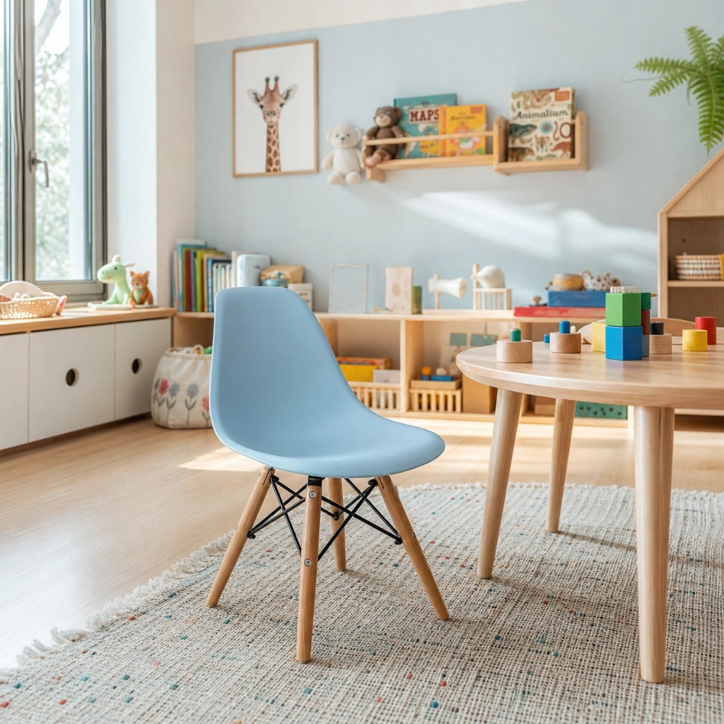 Cadeira Infantil Eames Colorida para Crianças para Brinquedoteca Quarto e Recreação - Seat&co