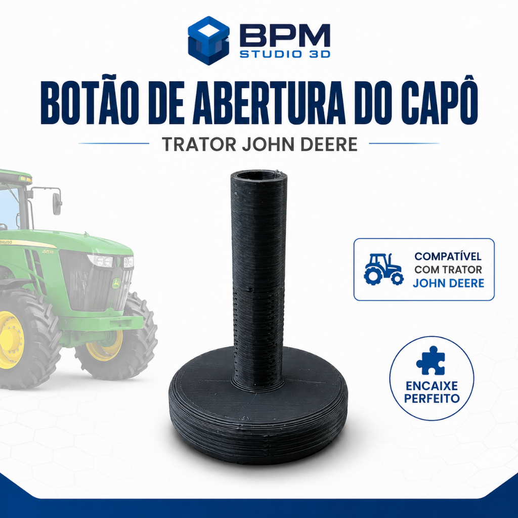 Botão de abertura do capô trator John Deere