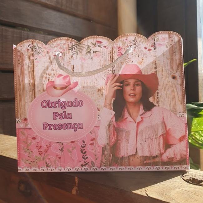 Sacolinha Personalizada Tema Boiadeira Ana - PEGUE E MONTE – Lembrancinha Festa Infantil Aniversário Pronta Entrega