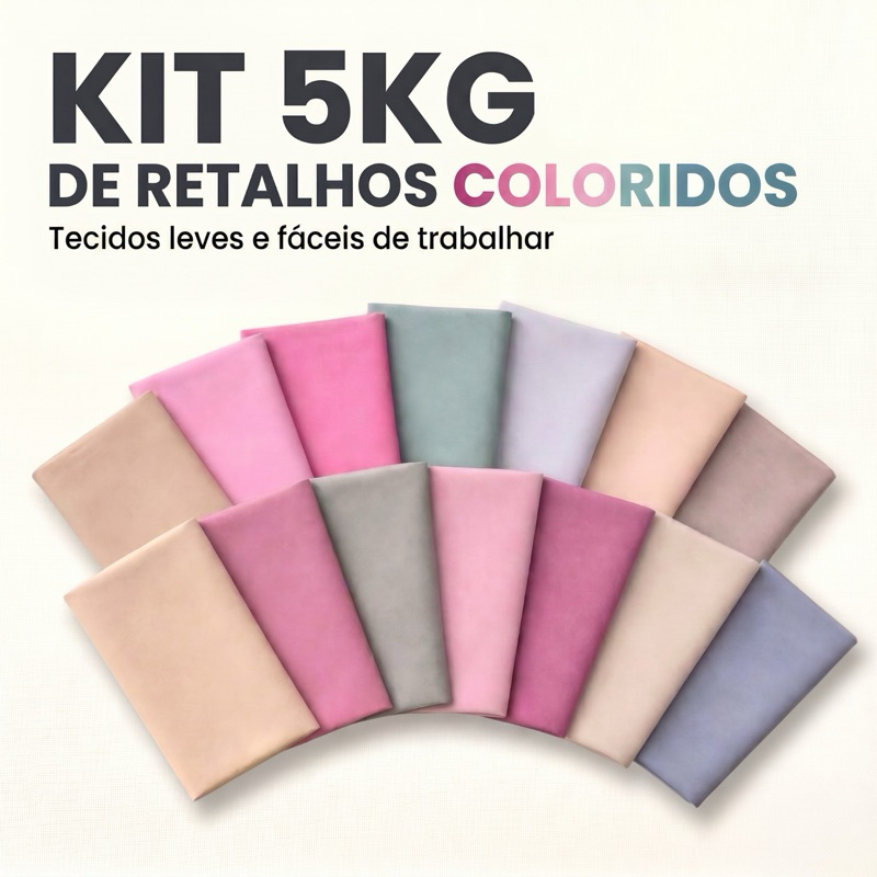 5kg Retalhos Coloridos Sortidos para artesanato e patchwork