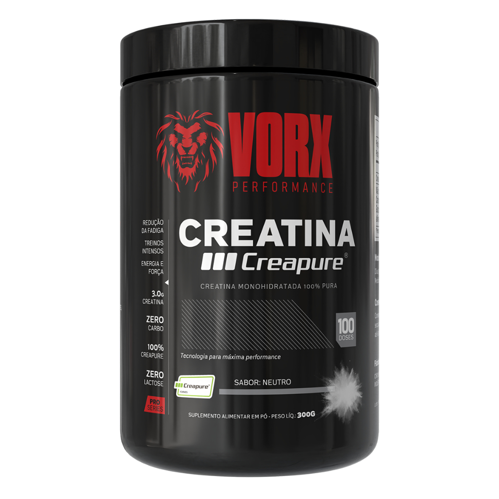 Creatina Monohidratada em pó Creapure 300g Vorx - Creatine Pure