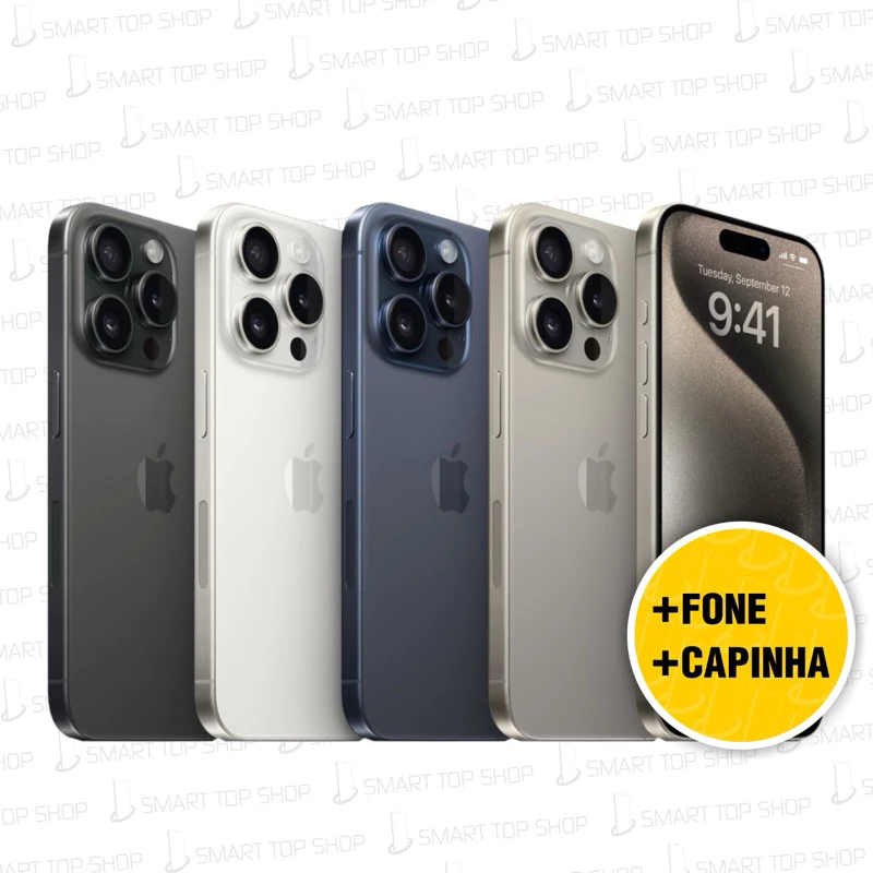 Celular iPhone 15 Pro e Pro Max 128gb e 256gb 5g ORIGINAL + NF (VITRINE)