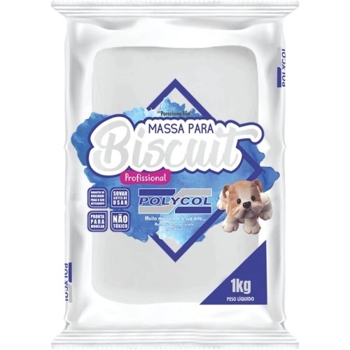 Lançamento Massa Biscuit Super Branca Polycol 1 KG