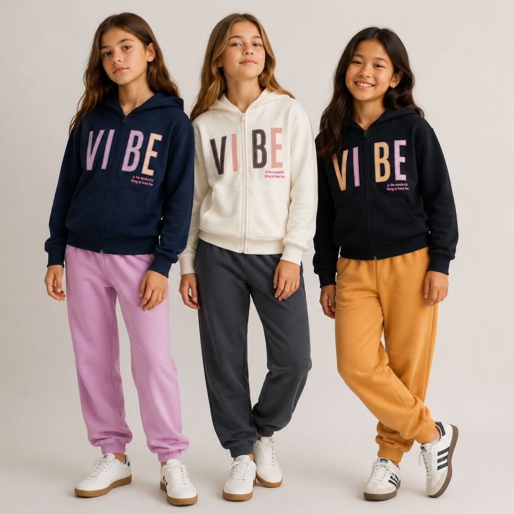 Conjunto Moletom Feminino Juvenil 2 Peças Tamanho 10 12 14 anos Envio Sortido Frio Inverno