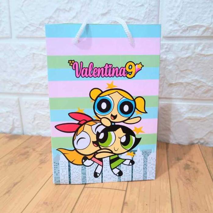 Mini Sacolinha Personalizada - AS MENINAS SUPER PODEROSAS - Sacolinha Surpresa/Lembrancinha Festa/Pegue e Monte