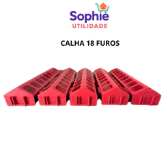 Comedouro Calha 30cm 18 Furos Para Codornas Pássaros Pintinhos Granja Galinhas Aves