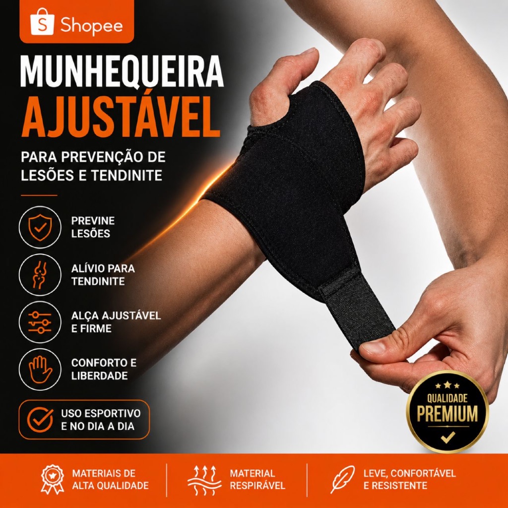 Munhequeira Para Tendinite Ortopédica Alívio Tendinite e Túnel do Carpo Premium Promoção