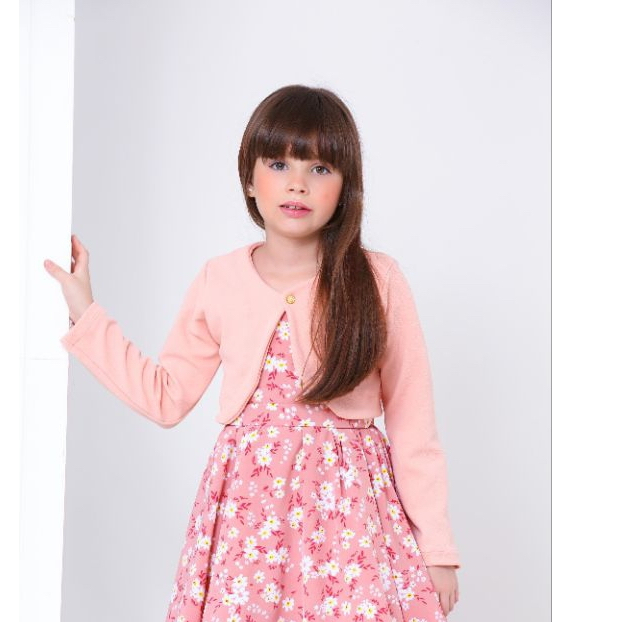 Bolero Fofo Casaco Infantil Femenino Formatura Casamento Daminha Casaquinho — imagem 2 de 2