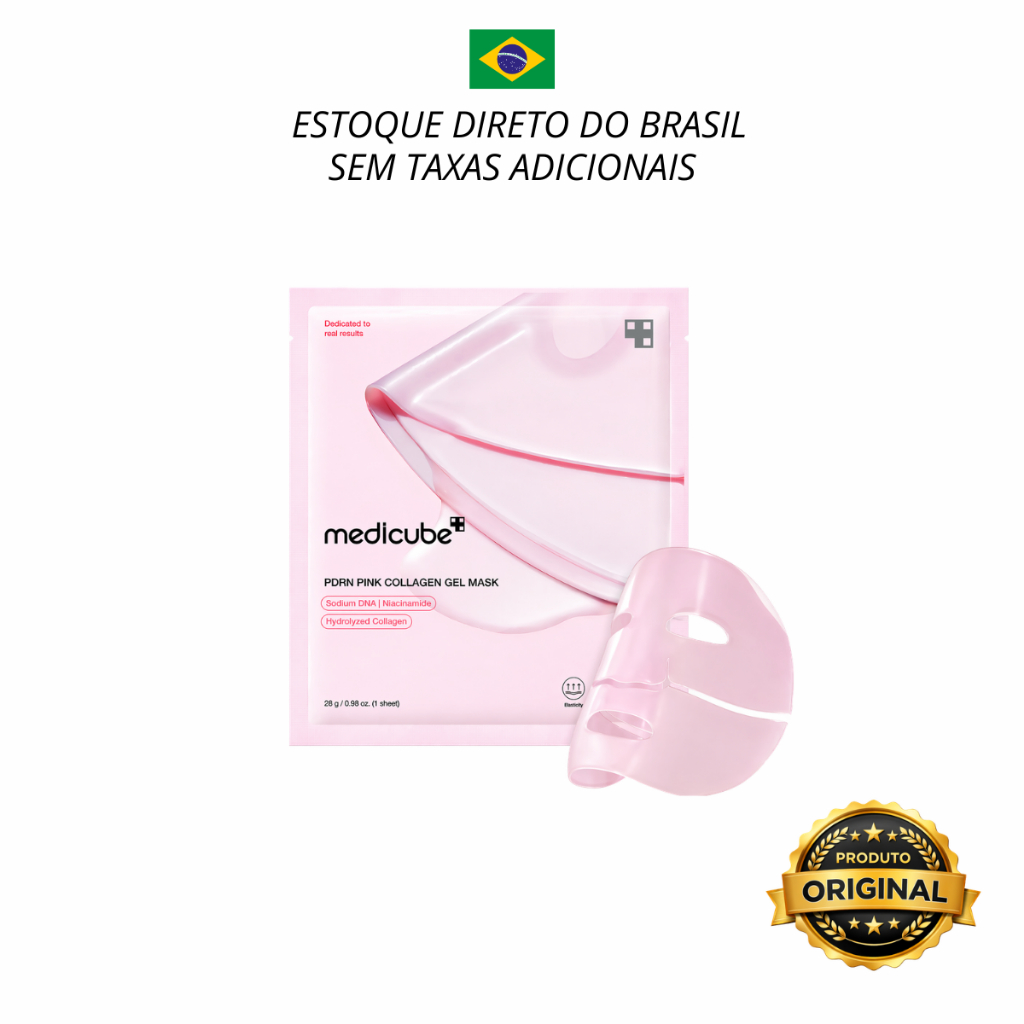 Máscara Facial Medicube Pdrn Pink Mask 28g Importada Coreia Mascara Collageno Mask 28g Medicube