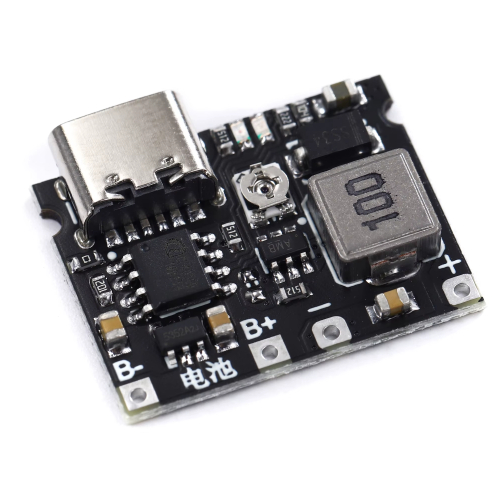 Módulo Carregador Bateria 18650 TP4056 com Conversor Step Up DC-DC 3,7V para 5V USB