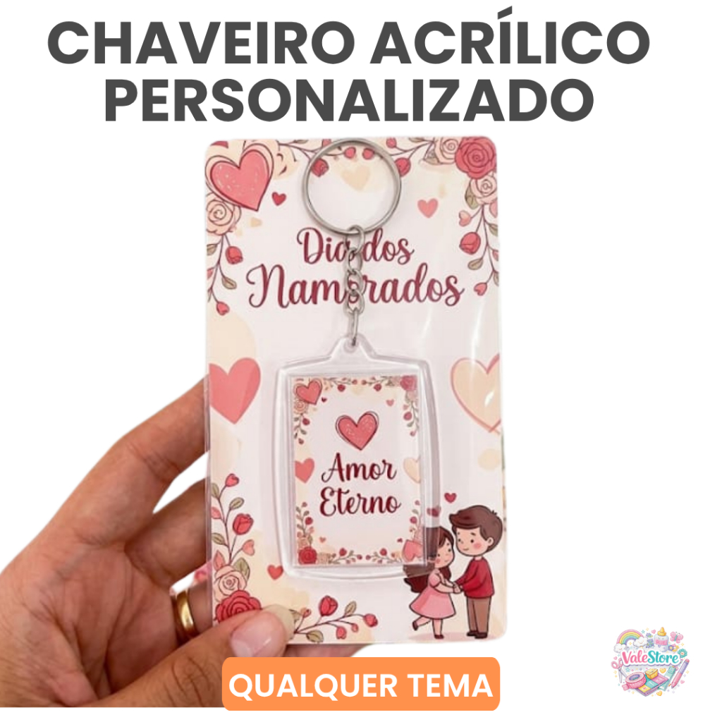 Chaveiro Acrílico Personalizado foto 3x4cm Presente Lembrancinha Aniversário Comemoração Especial