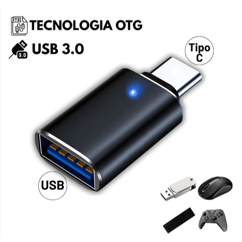 Adaptador Conversor OTG Tipo C para USB 3.1 Conector USB Fêmea TIpo C Macho Transferência