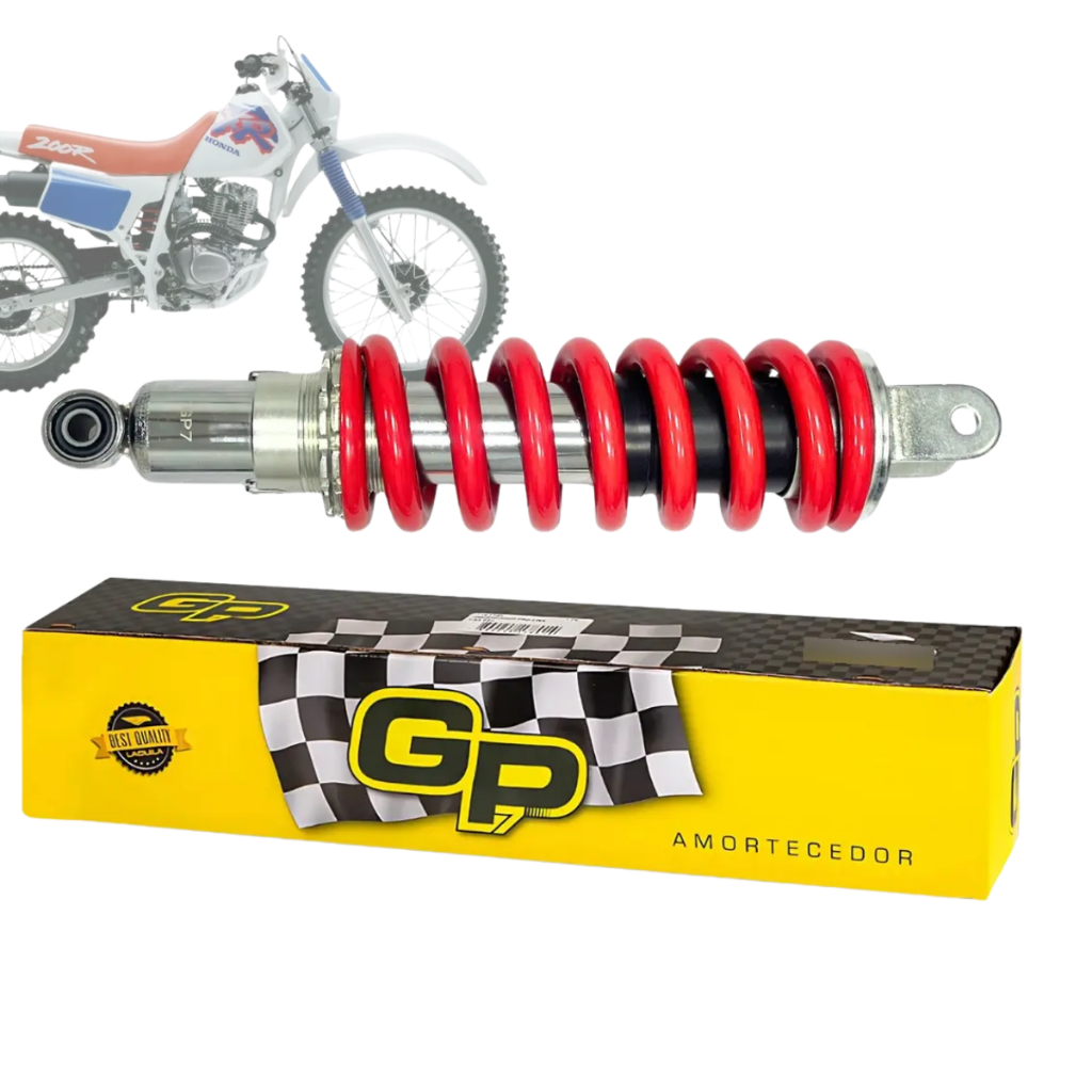 Amortecedor Traseiro Pro Link GP7 para moto Honda XR 200 anos 1993 a 2002 Reforçado