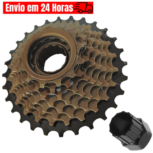 Roda Livre Catraca De Bicicleta 24v 8v Rosca Index 28d Bike Chave Extrator Roda Livre Cassete