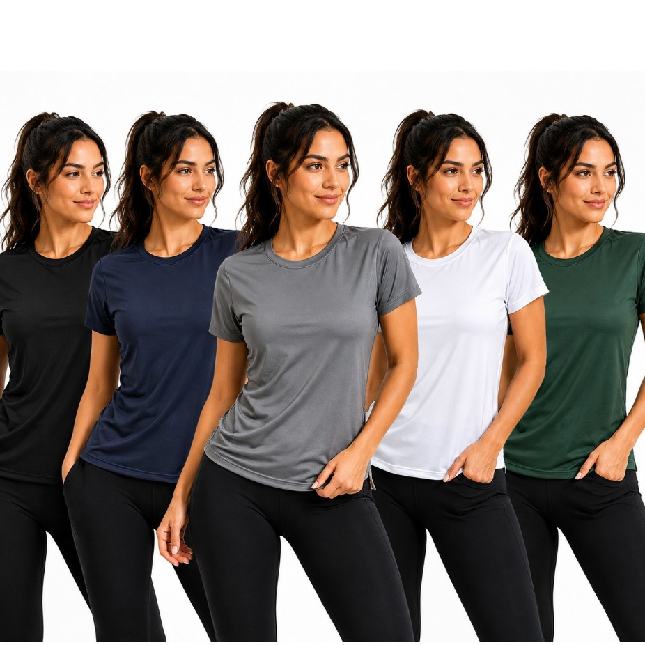 Camiseta Feminina Dry Fit Academia Baby Look Treino Fitness Corrida Caminhada Academia UV