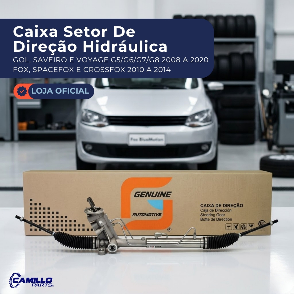 Caixa Direção Hidráulica Gol Saveiro Voyage G5 G6 G7 G8 Fox Genuine Automotive
