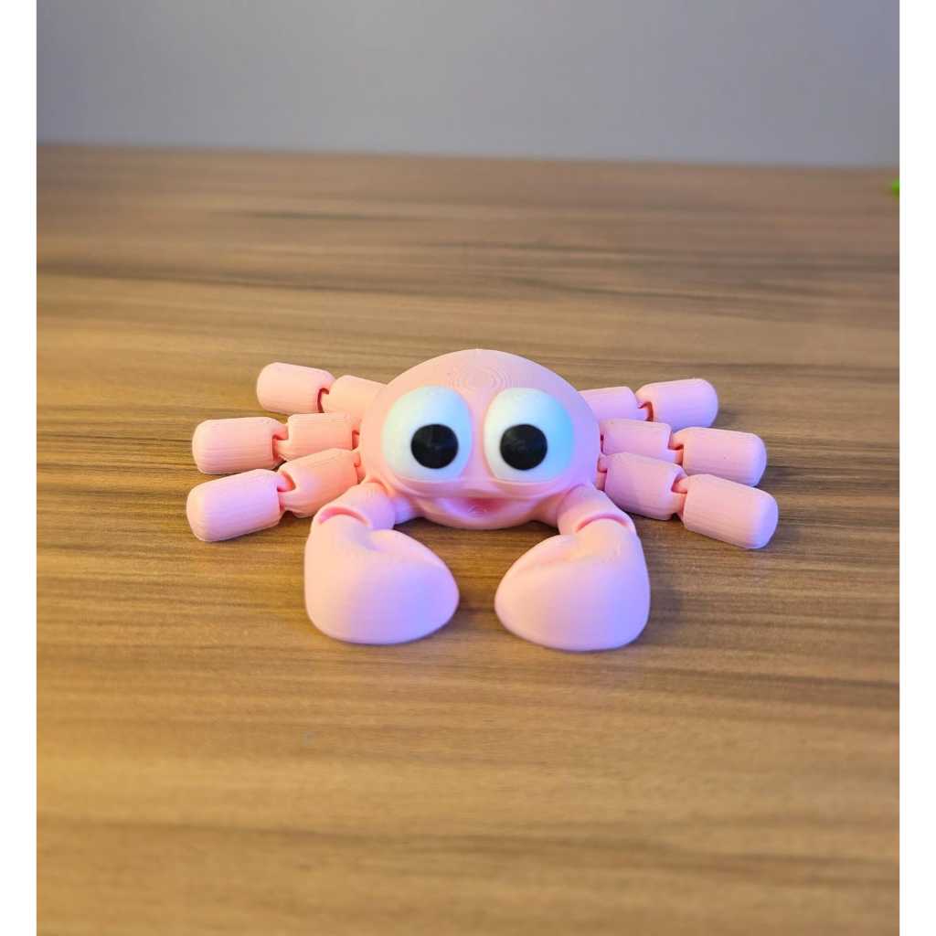 Caranguejo Articulado 3D Fidget Sensorial Antiestresse Flexível Decorativo