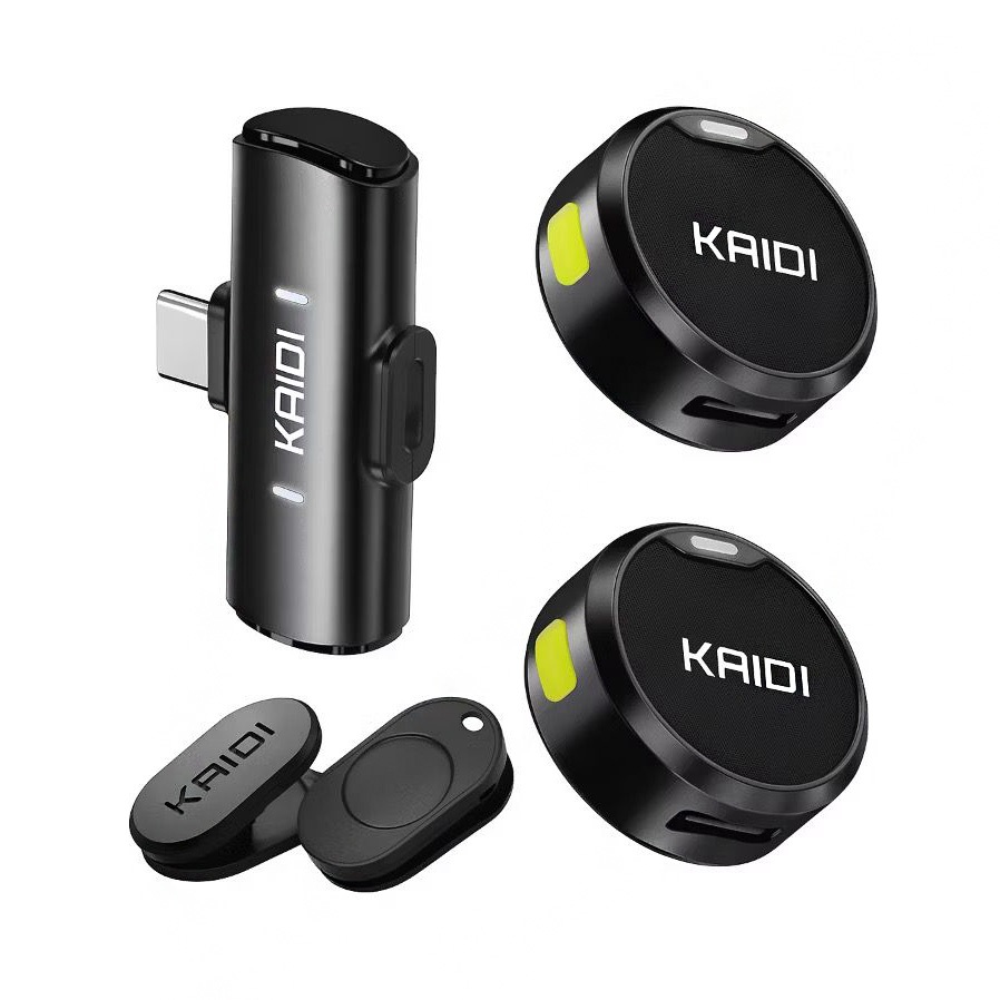 Microfone De Lapela Profissional Bluetooth Magnético Microfone Sem Fio 20 Metros KMF4-C