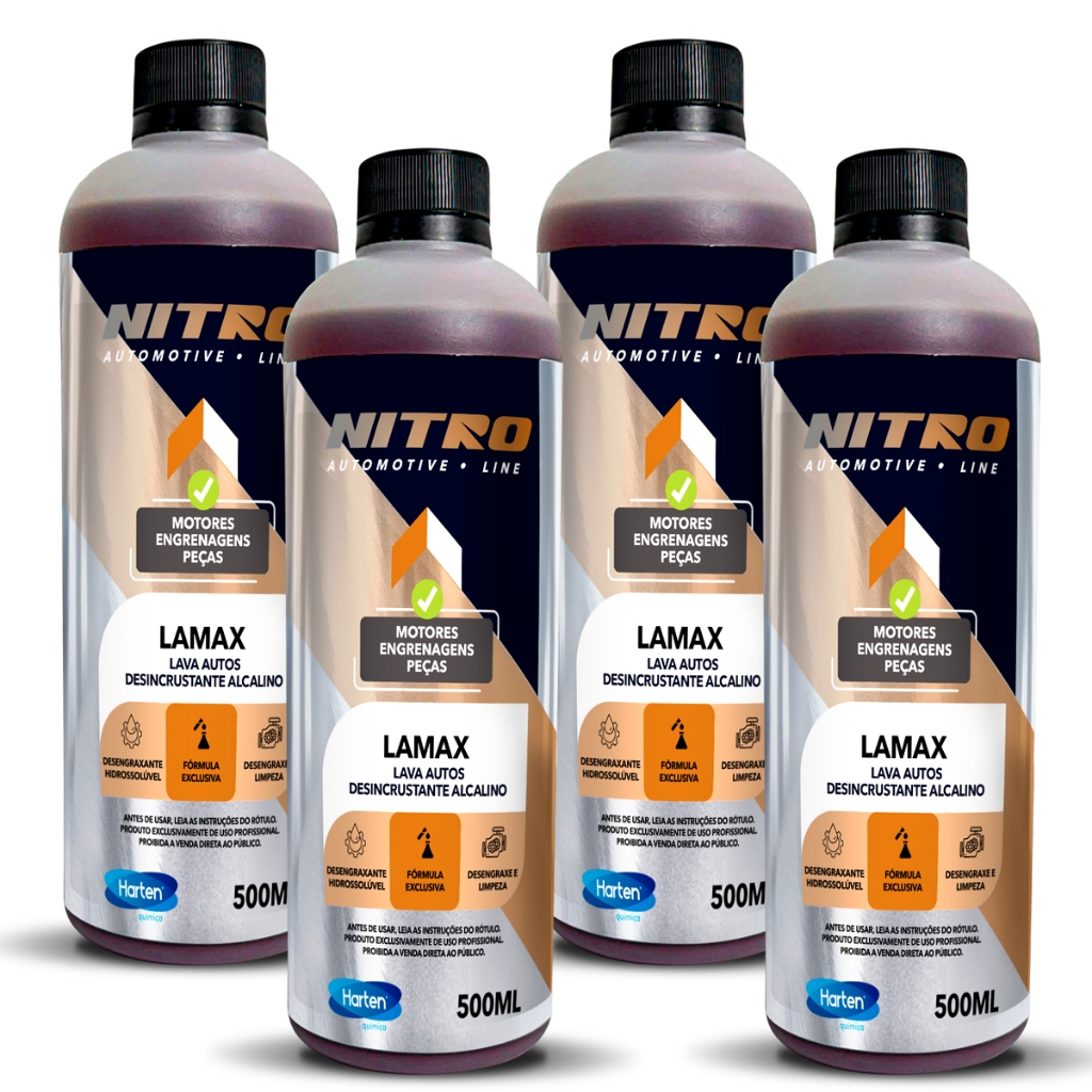 Kit 1 a 4 Lamax Shampoo Automotivo Remove Lama e Sujeira Pesada Limpeza Profunda