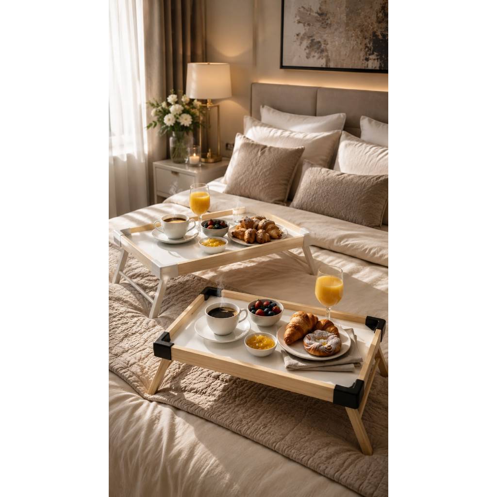 Mesa De Servir Café Da Manhã Na Cama Bandeja Small Retratil Hotel Motel Comemoração