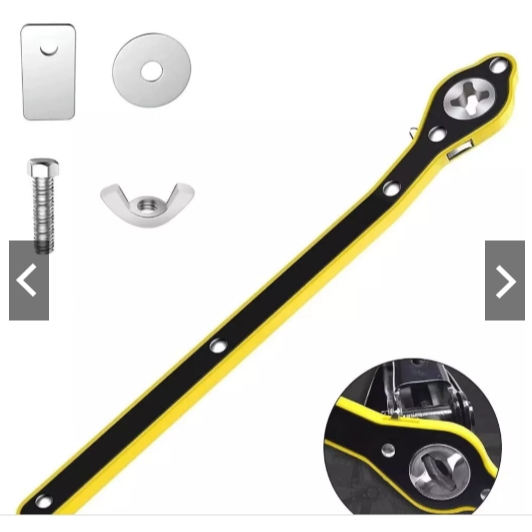 Chave Catraca para Macaco Sanfona de Carro Jack Universal Automotivo Portátil Mecânico + Adaptador