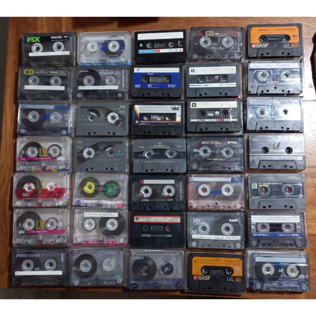 Fita k7 Cassete Regravável Basf, TDK, Sony Fita Cassete Basf Philips Wat Scotch Pionner Aiwa Axia Skc