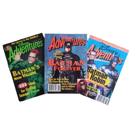 Kit 3 Revistas Disney Adventures Batman Forever Batman Robin Importadas Anos 90